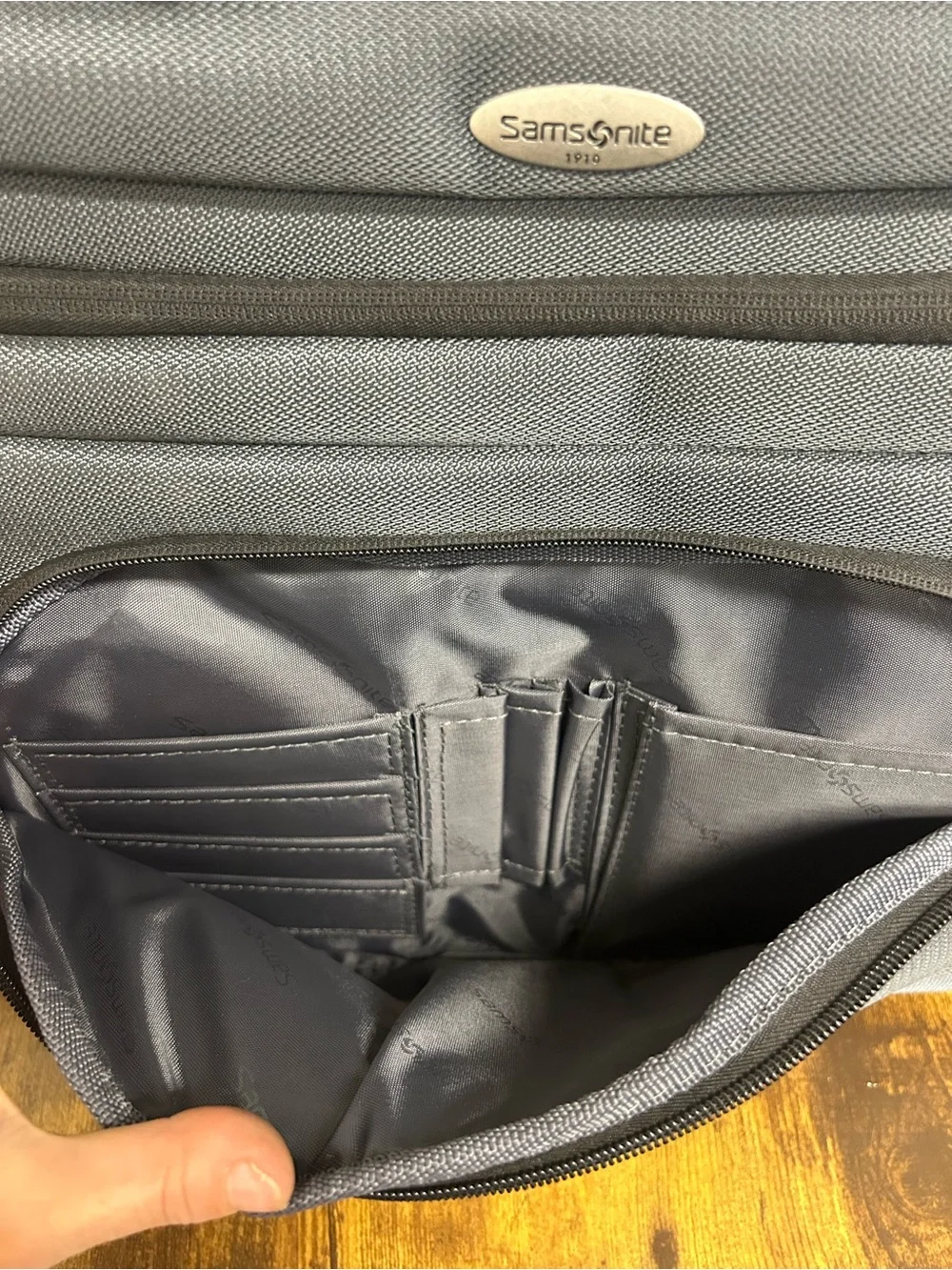 Samsonite Dark Gray Laptop Briefcase with Black Trim
